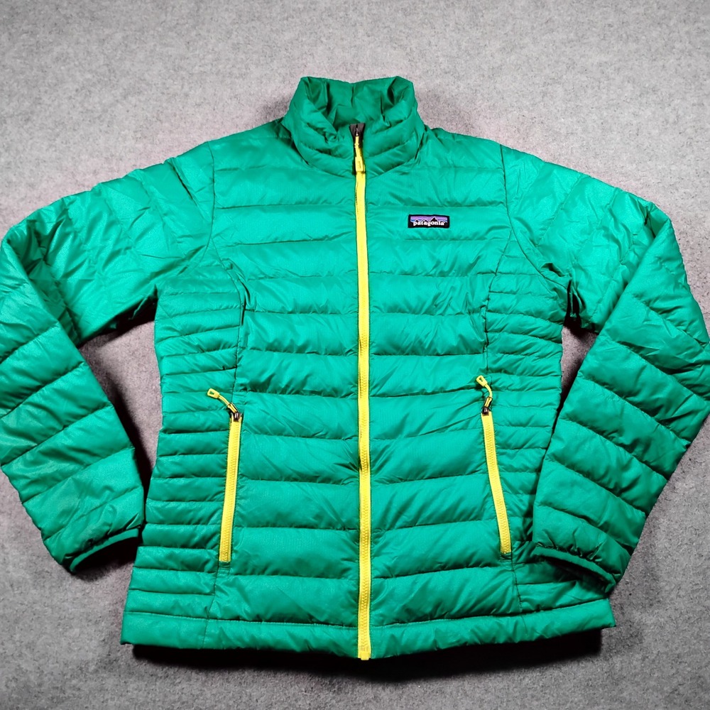 Patagonia Women's Emerald Green Down Sweater Puffer Jacket Coat Size Small
